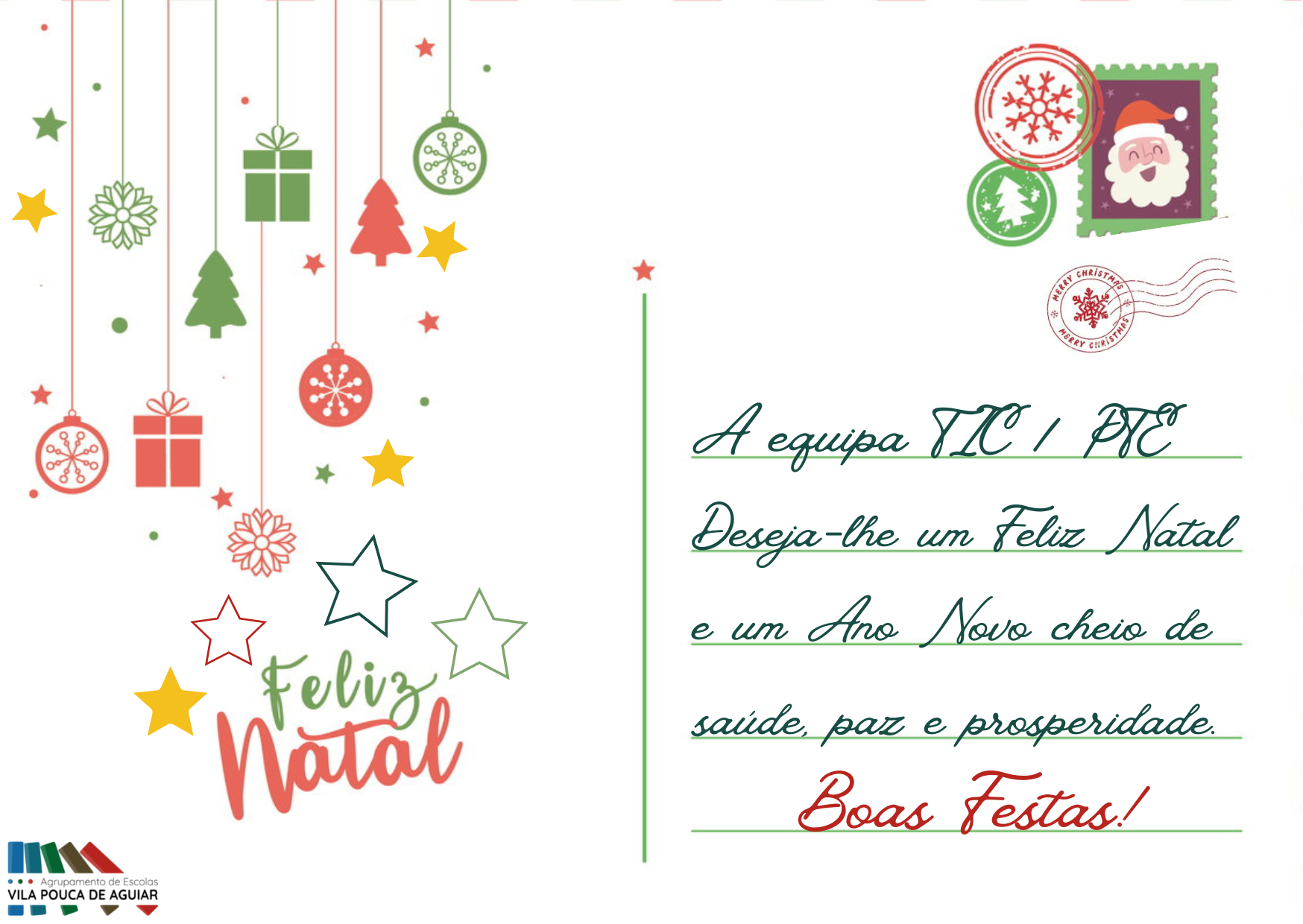 🎅🏻A Equipa TIC / PTE deseja-lhe um Feliz Natal e um Ano Novo cheio de saúde, paz e prosperidade...